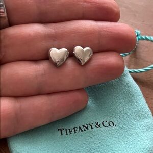 Tiffany & Co. Heart-Shaped Silver Earrings